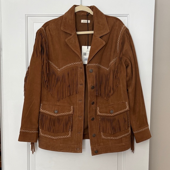 Spell Jackets & Blazers - Spell Fearless Heart Suede Fringe Jacket